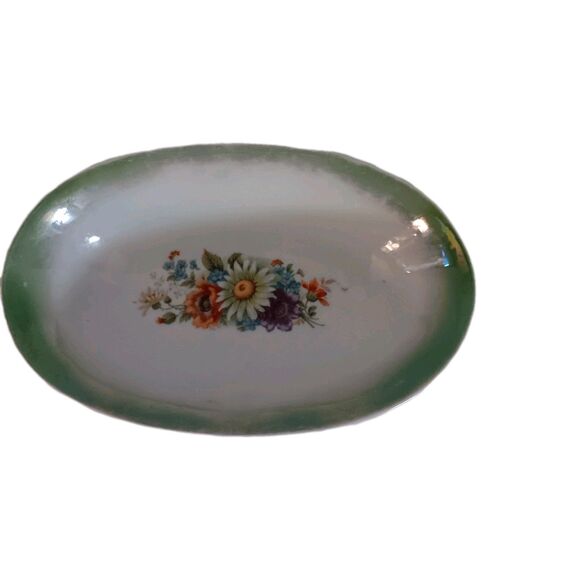 Greiner & Herda Oberkotzau GHO Bavarian Lusterware Oval Porcelain Dish - Picture 1 of 8